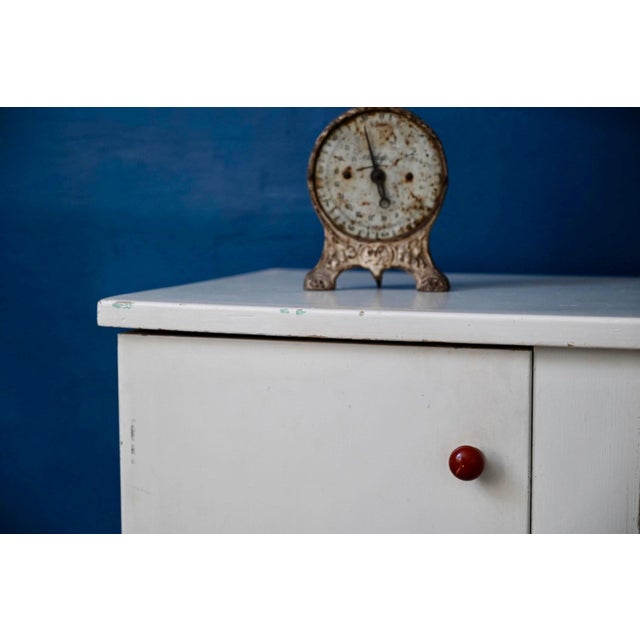 Art Deco Retro Cabinet with Painted Wooden Shelves, 1940s For Sale - Image 10 of 18