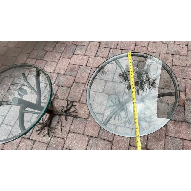 Bronze Mid-Century Italian Brutalist Coffee Tables in Tree Shape in the Manor of Salvino Marsura, 1960s For Sale - Image 8 of 11