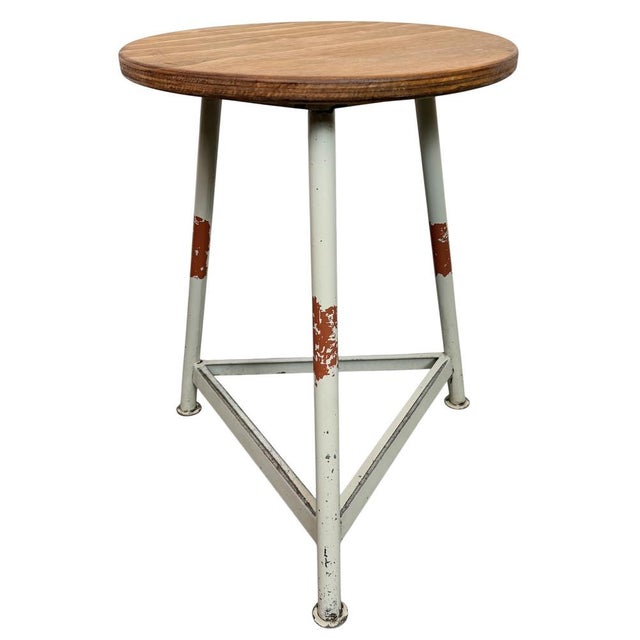 Industrial Grey Workshop Stool, 1960s For Sale - Image 15 of 15