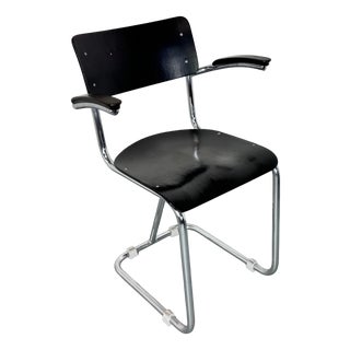 Vintage Bauhaus Tubular Chromed Steel Cantilever Chair, 1930s For Sale