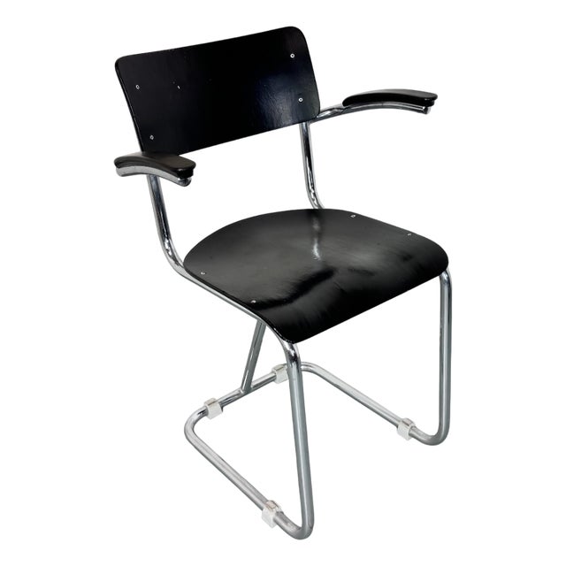 Vintage Bauhaus Tubular Chromed Steel Cantilever Chair, 1930s For Sale