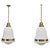 Luzette Pendant Lights in Opaline Glass and Brass by Peter Behrens for Aeg, 1930s, Set of 2 For Sale - Image 17 of 17