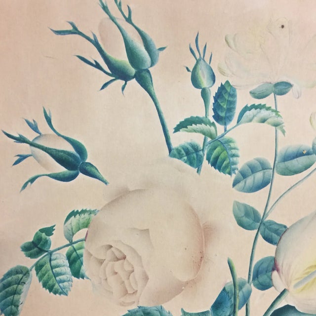 Victorian Antique Print of Roses and Tulips For Sale - Image 3 of 4