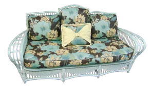 Ficks Reed Art Deco Style Rattan & Wicker Sofa