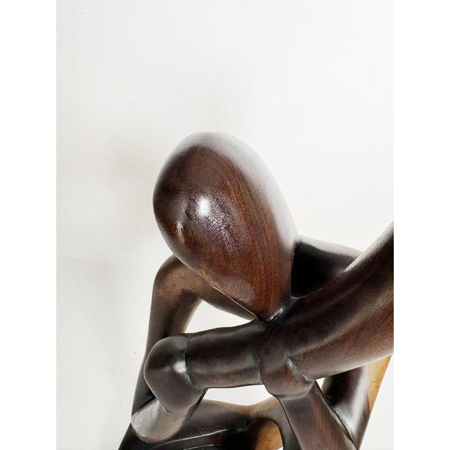 1980s Wooden Sculpture of a Woman's Bust, France, 1980s For Sale - Image 5 of 13