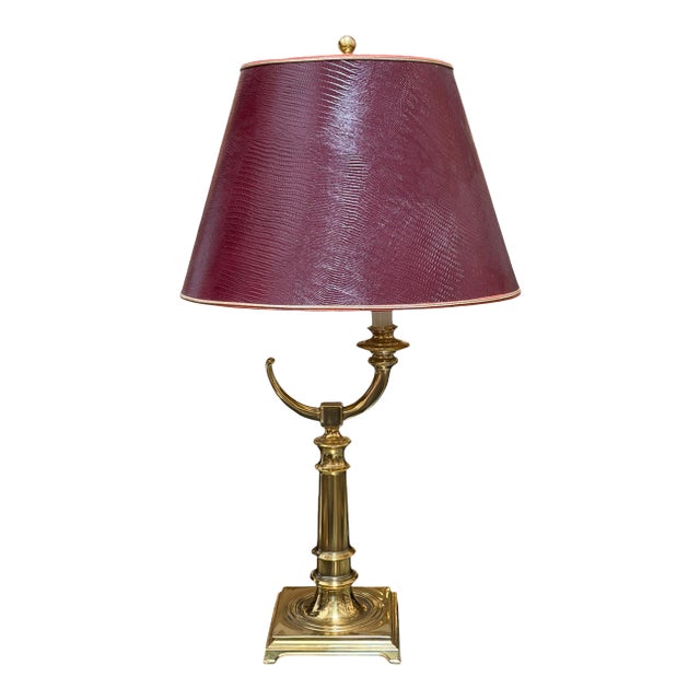 Regency Style Cambridge Brass Table Lamp For Sale
