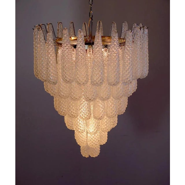 Italian Murano Glass Petal Chandeliers, Set of 2 For Sale - Image 3 of 8