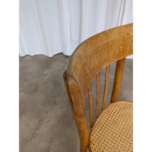Vintage Boho Cane Seat Dining Chair, Yugoslavia, 1970s For Sale - Image 9 of 18
