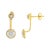 Delight in the timeless elegance of our 14K yellow gold-plated sterling silver earrings. Embellished with a stunning array...