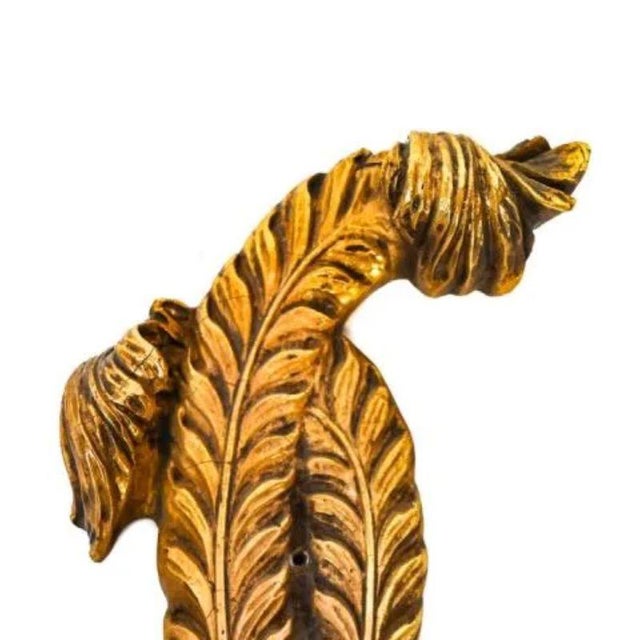 Mid 20th Century Set of Four Gilt and Brass Prince of Wales Double Arm Sconces For Sale - Image 5 of 6