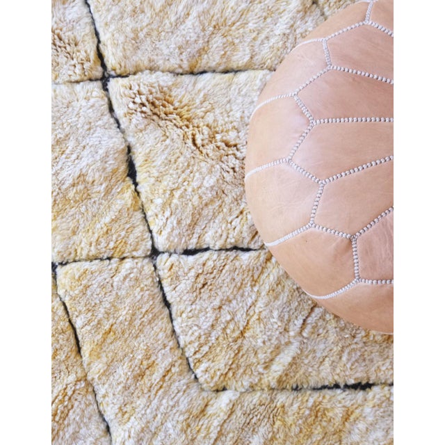 Yellow Moroccan Beni MRirt Rug - 8.6 X 5.5 Ft For Sale In Cleveland - Image 6 of 8