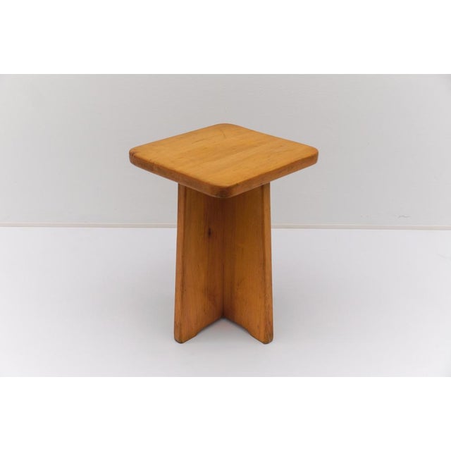 Brown Oak Stools in the style of Pierre Chapo, France, 1960s, Set of 6 For Sale - Image 8 of 18