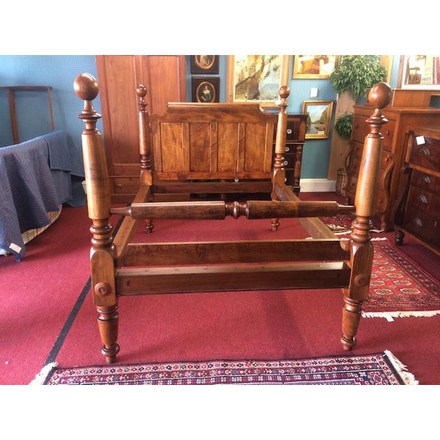 Antique Cannonball Bed, Tiger Maple Wood Chairish
