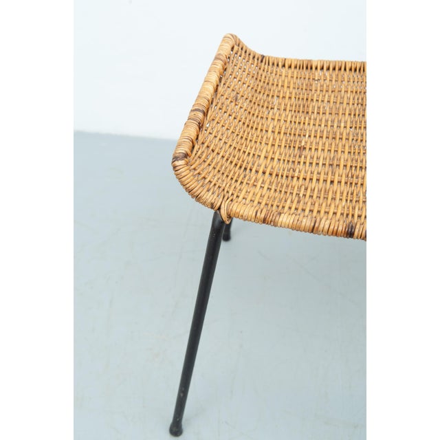 Swiss designer Gian Franco Legler designed this rattan stool in the 1950s. It's an ideal complement to the chairs Legler...