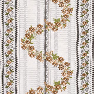 SAMPLE - Schumacher X Rita Konig Serena Garland Fabric In Ochre For Sale