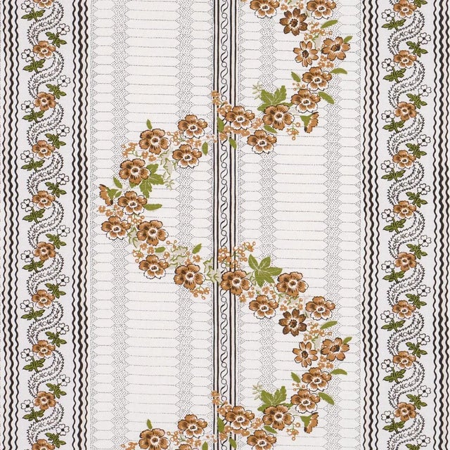 SAMPLE - Schumacher X Rita Konig Serena Garland Fabric In Ochre For Sale