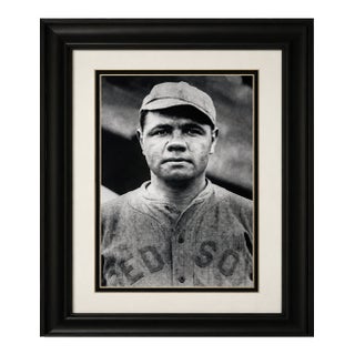 Babe Ruth, Boston Red Sox Era, Framed Black-and-White Photographic Print, C. 1915–1919 Image For Sale