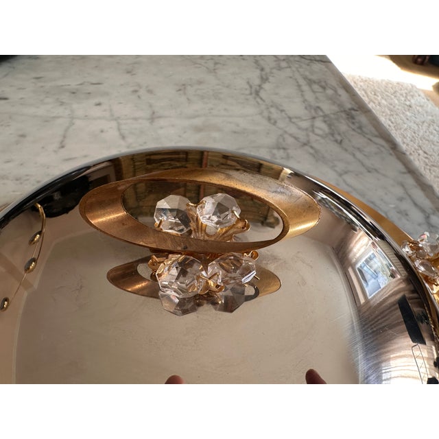 Vintage Italian Serving Dish with Gilt Details, 1970s For Sale - Image 6 of 14