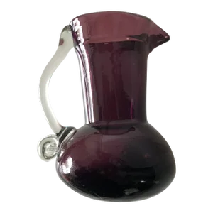 Vintage Amethyst Glass Small Pitcher / Bud Vase