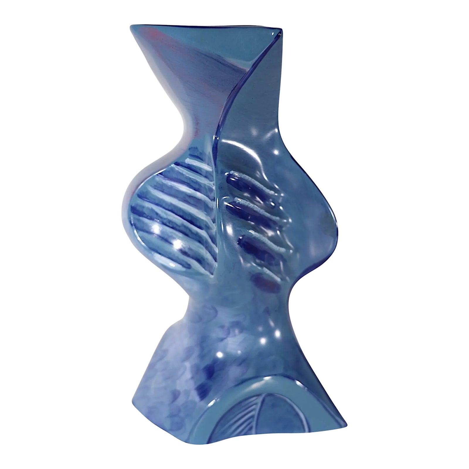 Postmodern Pottery Flesh Pots Vase by Maurice Rushton Stoke on Trent ...