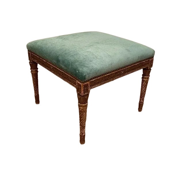 Late 19th Century Antique French Square Stool For Sale - Image 5 of 9