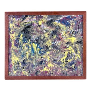 1950s Rolph Scarlett Oil on Board Painting For Sale