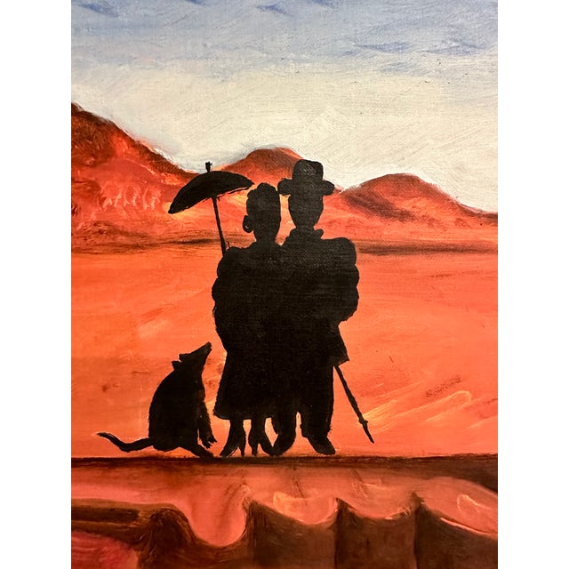 Original Benjamin Levy Oil on Canvas Painting "The Canyon," Signed and Dated 1992 For Sale In Savannah - Image 6 of 12