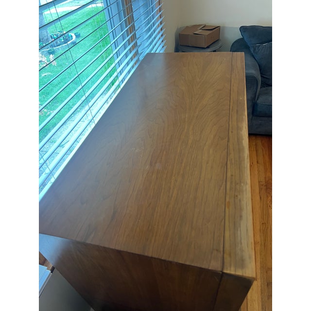 Wood Kent Coffey Elegante Highboy & 2 Wharton Nightstands 1960’s For Sale - Image 7 of 11
