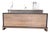 Lawson-Fenning Walnut & Oak Geometric Three Door Sideboard Credenza For Sale