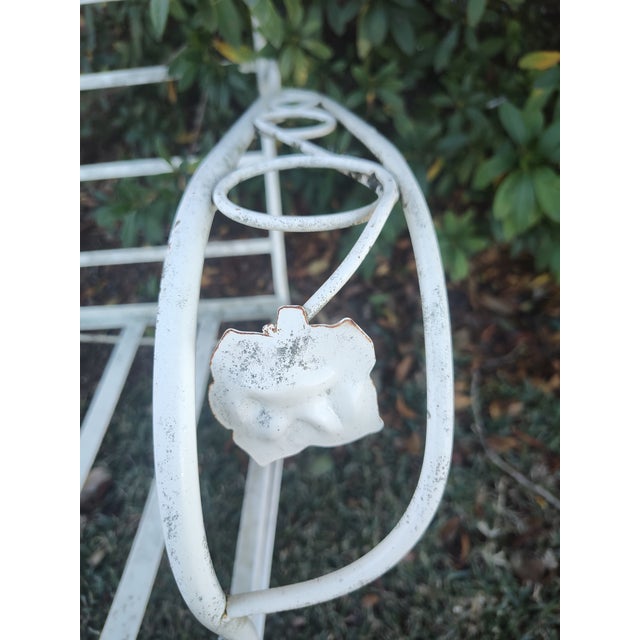 1960s 1960s Mid-Century Woodard Style Wrought Iron Patio Couch With Cushions. For Sale - Image 5 of 10