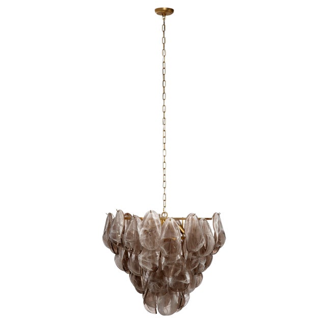 Metal Jamie Young Magnolia 10-Light Quartz Glass Chandelier For Sale - Image 7 of 10