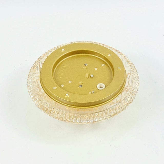 Gold Mid-Century Art Deco Geometric Glass Sconces from Limburg, Germany, 1970s, Set of 2 For Sale - Image 8 of 10