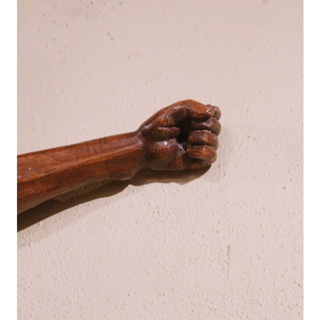 Brown Mid-17th Century French Baroque Walnut Crucifix Corpus Wall Sculpture For Sale - Image 8 of 15