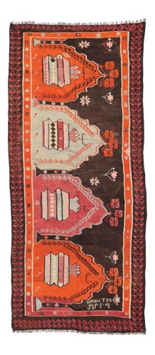Vintage Turkish Kars Kilim Rug