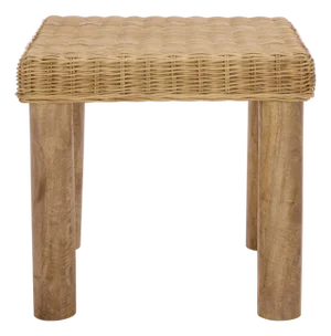 Shazza Wicker Rattan Weaved Accent Table in Natural