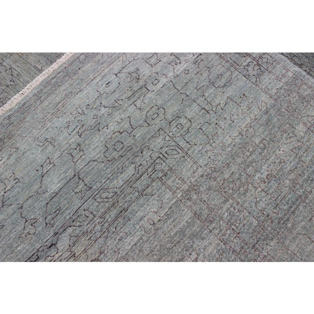 Fine Transitional Rug in Light Blue by Keivan Woven Arts 10'3 X 13'9 For Sale - Image 11 of 11