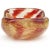 Mid 20th Century Murano Vintage Red Bands Optic Swril Pattern Gold Flecks Italian Art Glass Chunky Ashtray Bowl For Sale - Image 5 of 11