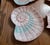 Beautiful set of four Fitz and Floyd Omnibus collection appetizer or salad plates featuring elegant nautical sea shell...