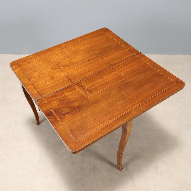 Walnut and Poplar Game Table For Sale - Image 9 of 11