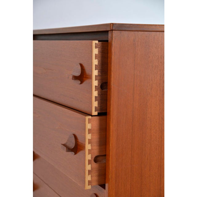 Mid-Century Teak Tallboy Chest of Drawers by Stag in the style of Cantata Range by Ron Carter, 1960s For Sale - Image 9 of 18