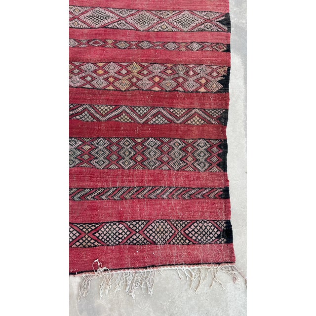 Kilim Moroccan Zemmour Rug 6x11 Ft For Sale - Image 4 of 10
