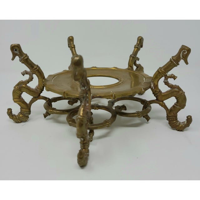 Vintage Mottahedeh Brass Faux Bamboo Fish Bowl / Plant Stand Chairish