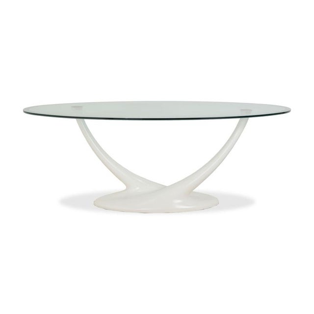 White Glass Dining Table with White Base from Cattelan Italia For Sale - Image 8 of 11