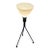 1950s Mid-Century Modern Iron Tripod Lamp With White Glass Shade - In the Style of Gerald Thurston. For Sale