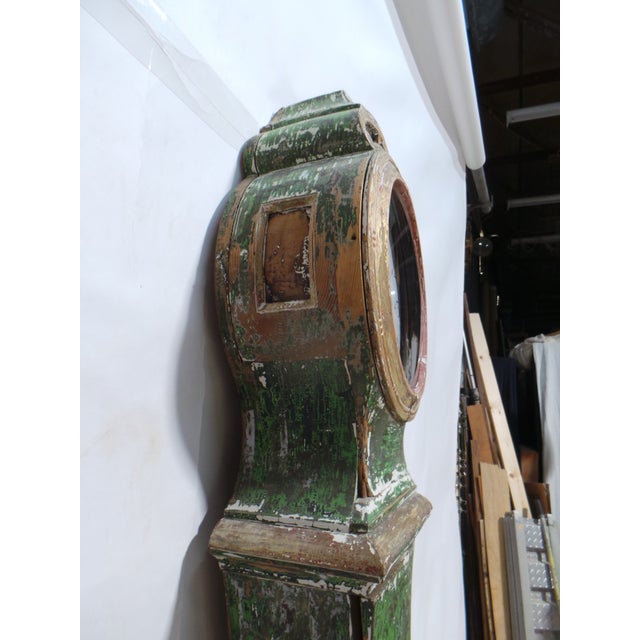 Wood Swedish 100% Original Painted Mora Clock Sven Nilsson Morin Model For Sale - Image 7 of 12