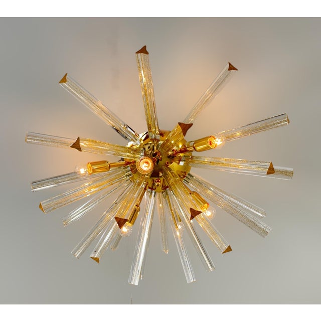 Gold Oro Sputnik Flush Mount by Fabio LTD For Sale - Image 8 of 9
