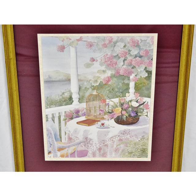 Vintage Framed Gloria Eriksen Watercolor Print Chairish
