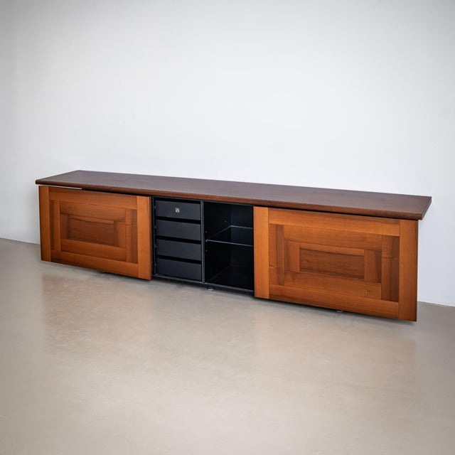 Postmodern Long Sideboard, Model "Sheraton" by Giotto Stoppino and Lodovico Acerbis for Acerbis, Italy, 1970s For Sale - Image 3 of 10
