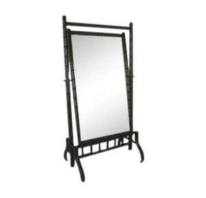 French Faux Bamboo Cheval Mirror