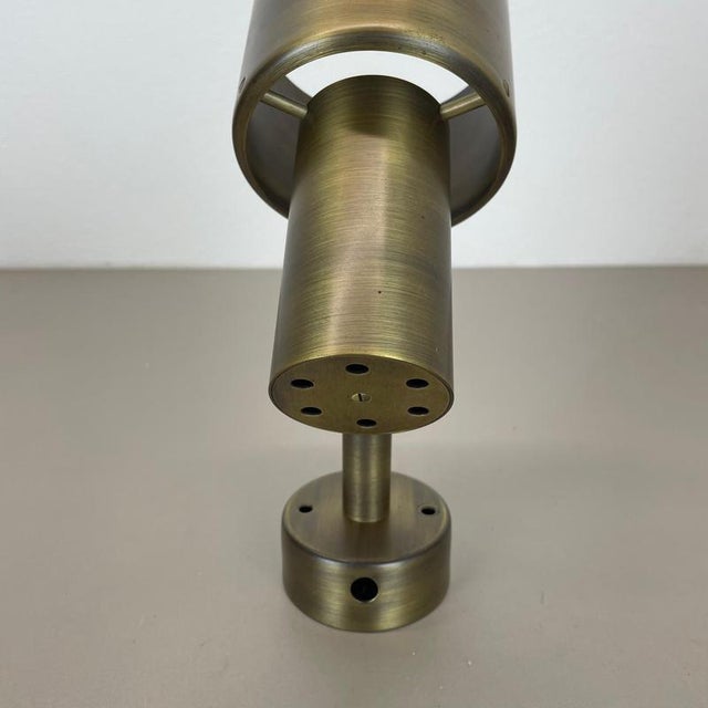 Minimalist Brass Tube Spot Wall Lights, Italy, 1970s, Set of 2 For Sale - Image 10 of 18